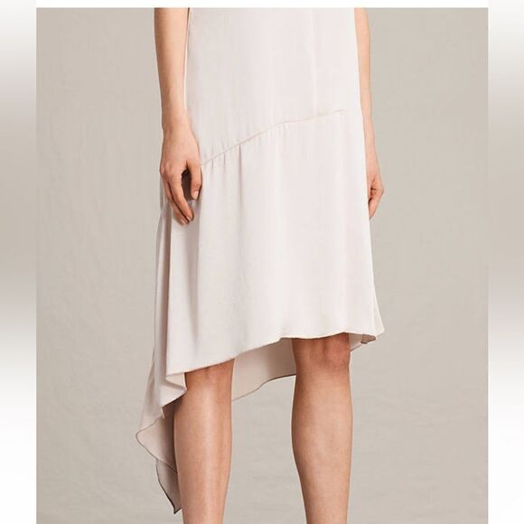 ALLSAINTS Womens Elie Dress Eggshell Pink Size 6 - Picture 5 of 13